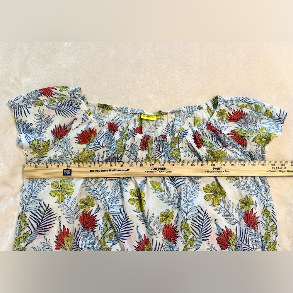 Roberta Roller Rabbit 100% Cotton Tropical Floral Nightgown/Coverup Women’s Xs - Picture 8 of 10
